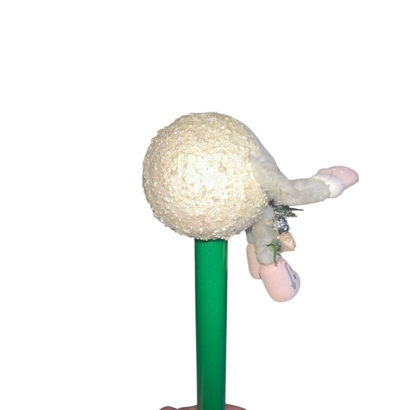 Vintage Snowball Shelf Sitter Figurine Noggins Anthropomorphic Christmas - Picture 11 of 13